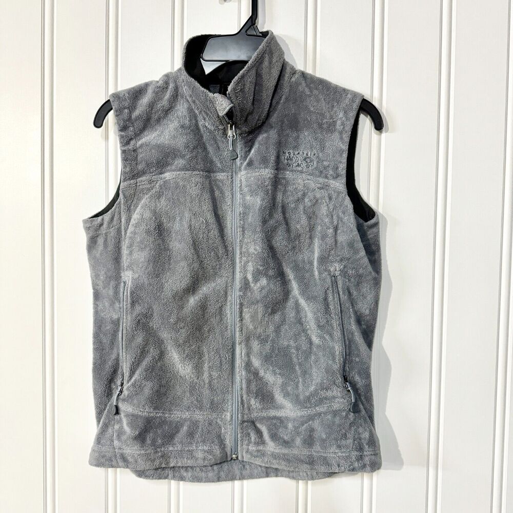 MOUNTAIN HARDWEAR Vest Women Size S/P Fleece Sleeveless Pocket Full Zip Collared